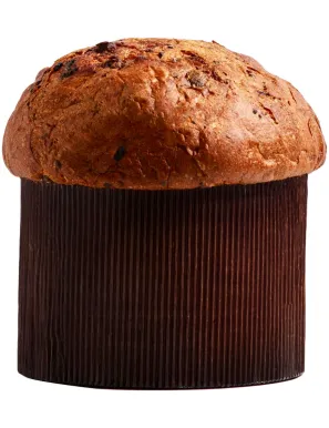 Panettone Fiasconaro Ypsigro 750 grams with mulberries and milk chocolate.
