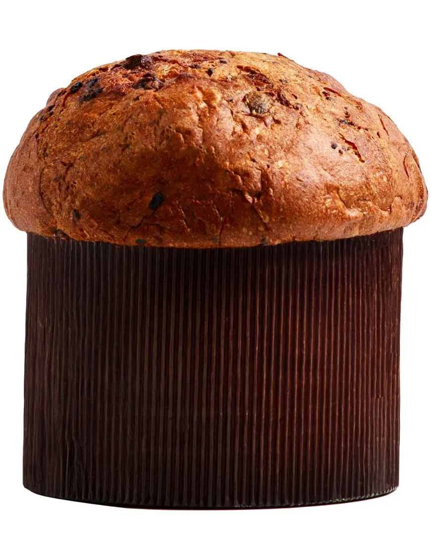 Panettone Fiasconaro Ypsigro da 750 grammi con gelsi e cioccolato al latte.