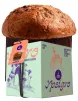 Panettone Fiasconaro Ypsigro da 750 grammi con gelsi e cioccolato al latte.