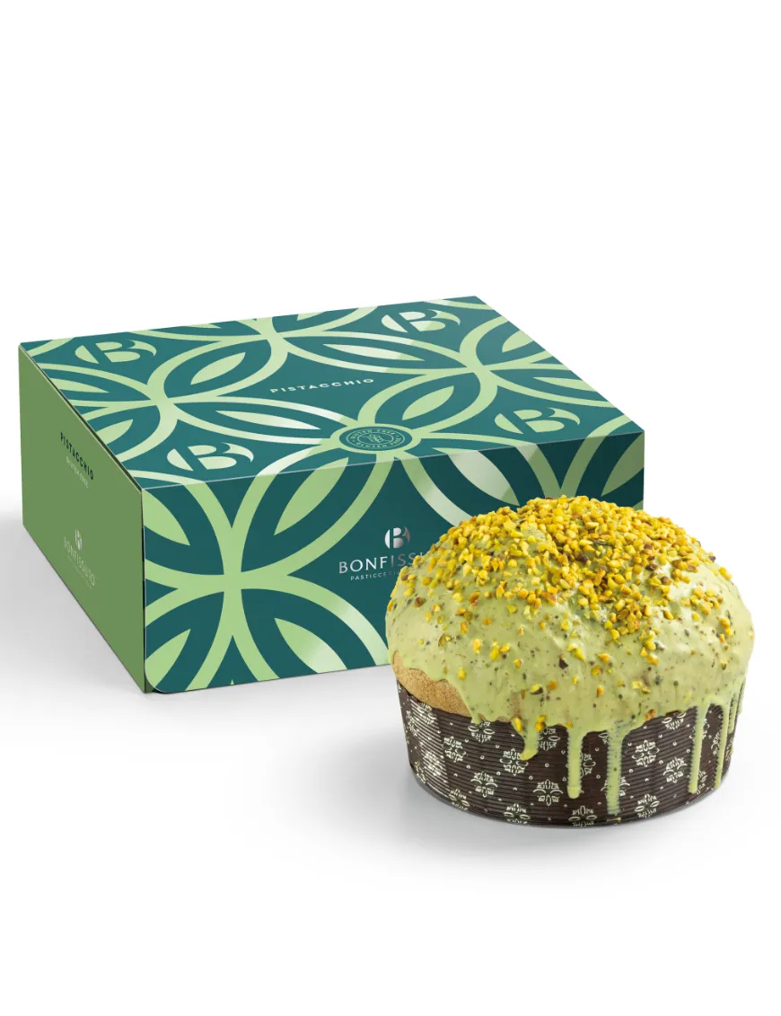 Panettone Artigianale al Pistacchio Senza Glutine Panettone Artigianale al Pistacchio Senza Glutine