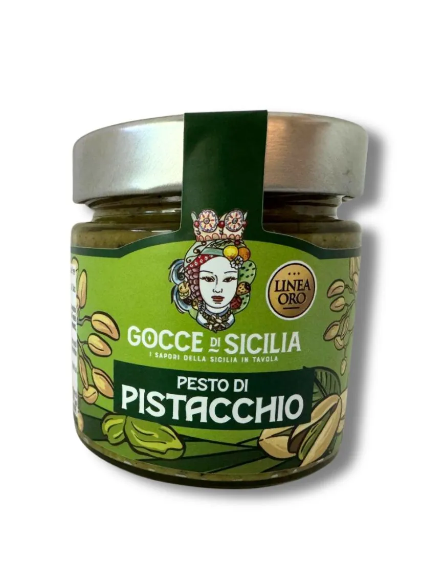 Pistachio Pesto Gocce di Sicilia Linea Oro with 60% pistachio