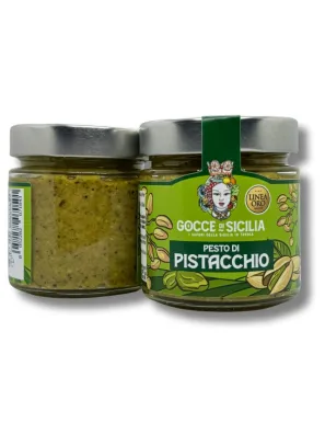 Pistachio Pesto Gocce di Sicilia Linea Oro with 60% pistachio