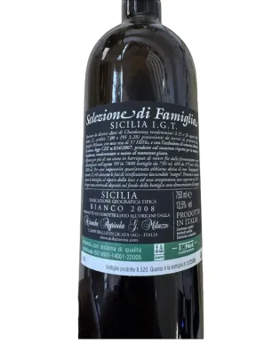 2008 vintage of the prestigious Selezione di Famiglia Milazzo white wine