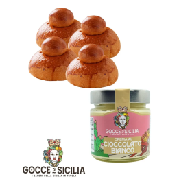 Box with Cocoa Tuppo - with four brioches and spreadable cream