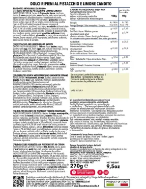 Dolcini Ripieni al Pistacchio e Limone del Biscottificio Tumminello