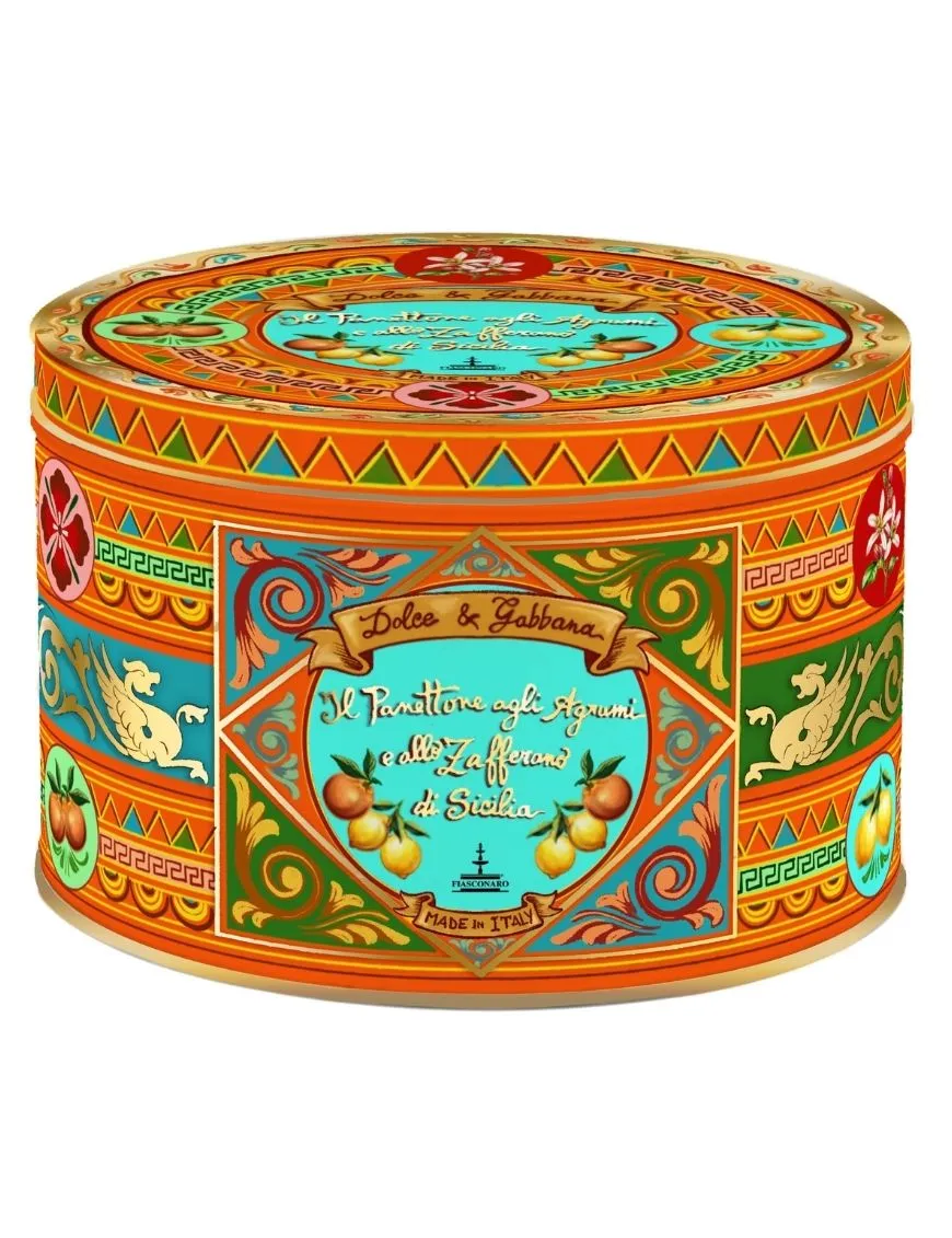Panettone Fiasconaro Dolce e Gabbana Agrumi e Zafferano di Sicilia - 500 grammi