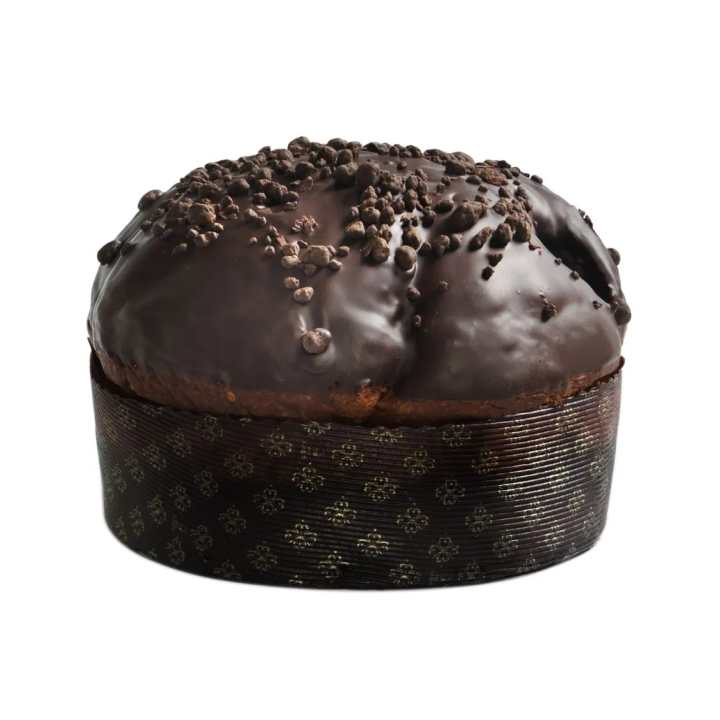 Nero Sublime Fiasconaro - Panettone con crema al cioccolato di Sicilia e fragoline di bosco