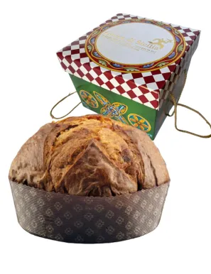 Panettone Classico Artigianale di Gocce di Sicilia con Uvetta e Scorze d'Arancia