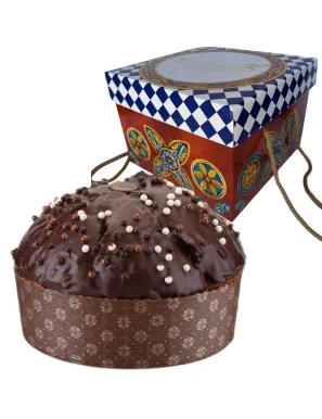 Soft and artisanal Triple Chocolate Panettone by Gocce di Sicilia - 1 kg