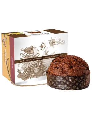 panettone al cioccolato con scatola elegante
