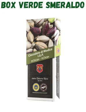 Emerald Green Gift Box with typical Sicilian pistachio products