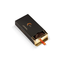 Candied orange slices coated in fine dark chocolate. An artisanal Sicilian specialty with intense, fresh citrus flavor. Perfect