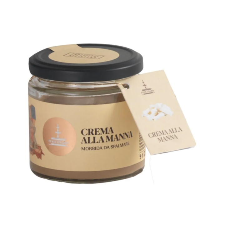 Colomba Oro di Manna Fiasconaro, with a jar of Manna cream
