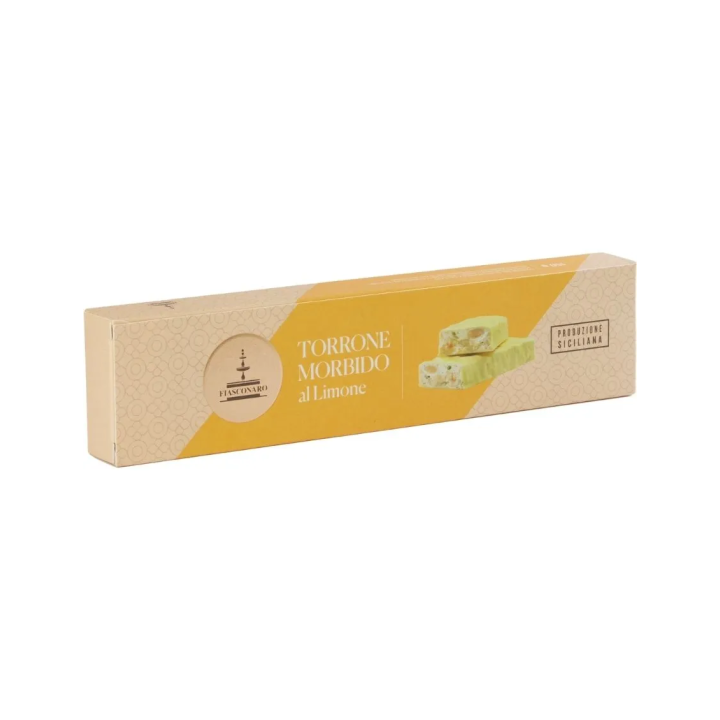 Stecca da 150 gr. di Torrone morbido Siciliano al Limone Fiasconaro