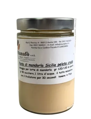 "Sicilian Raw Almonds Paste" - Base for Almond Milk - Semi-finished product 500 grams