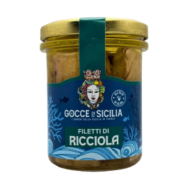 Filetti di ricciola lavorati a mano in olio di oliva - Vaso da 200 grammi