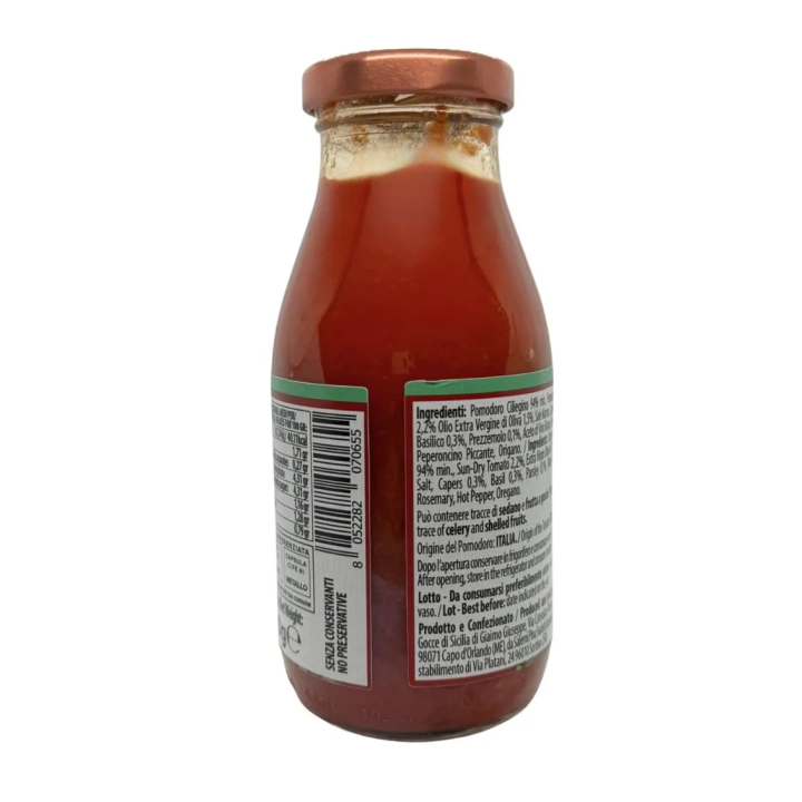Ready to use Mediterranean Cherry Tomato Sauce.