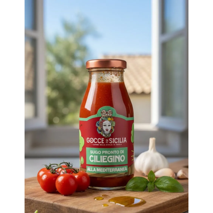 Ready to use Mediterranean Cherry Tomato Sauce.