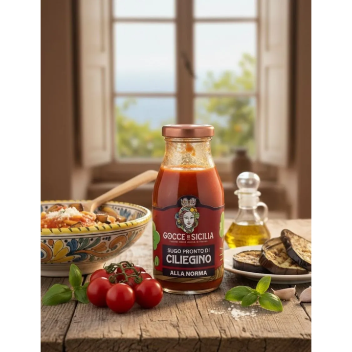 Salsa pronta di Pomodoro Ciliegino alla Norma - 250 grammi