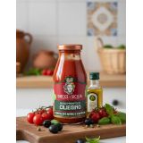 Sugo pronto di Pomodoro Ciliegino con Olive nere e Capperi