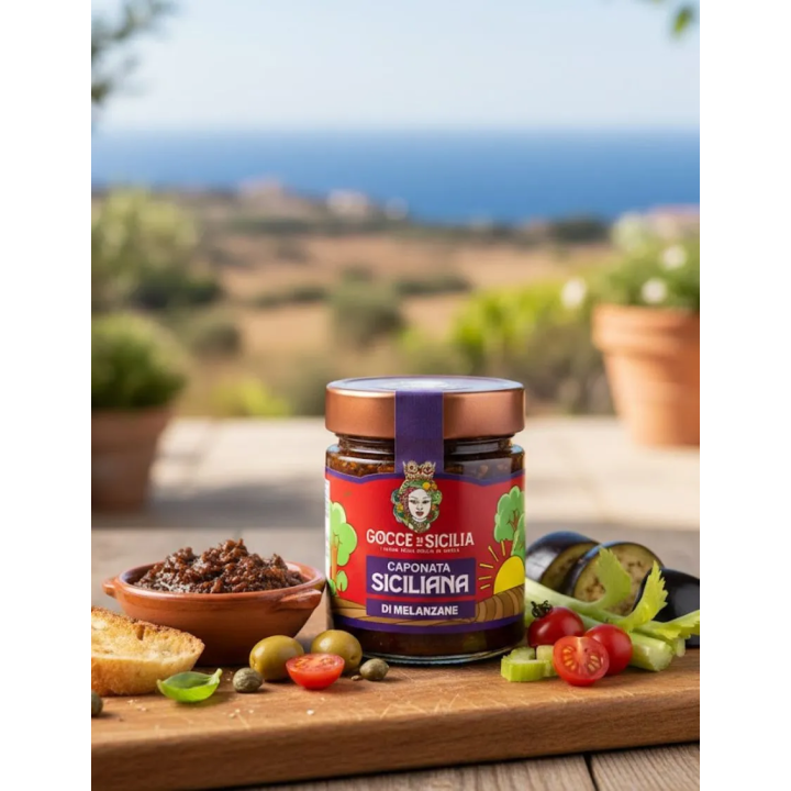 Sicilian eggplant caponata Gocce di Sicilia