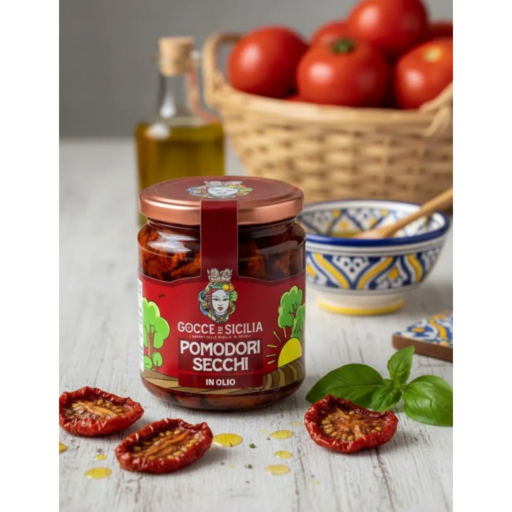 Pomodori rossi secchi conditi sott'olio da 280 grammi