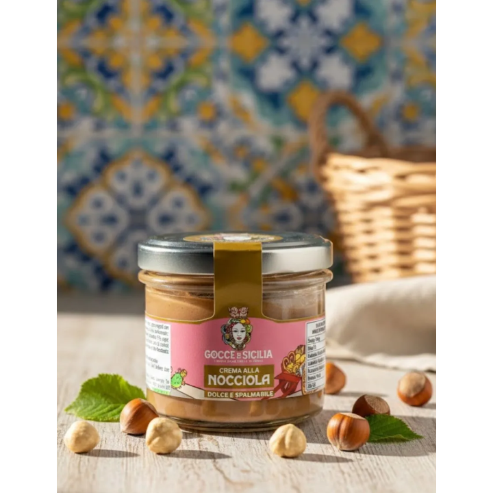 Sweet and spreadable Hazelnut Cream 90 gr - Gocce di Sicilia