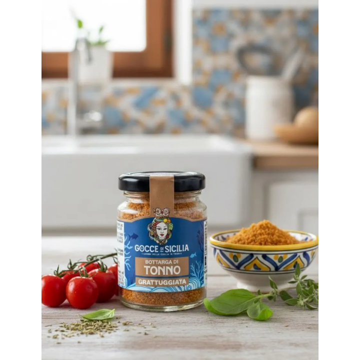 Vasetto di Bottarga di Tonno grattugiata prodotta in Sicilia