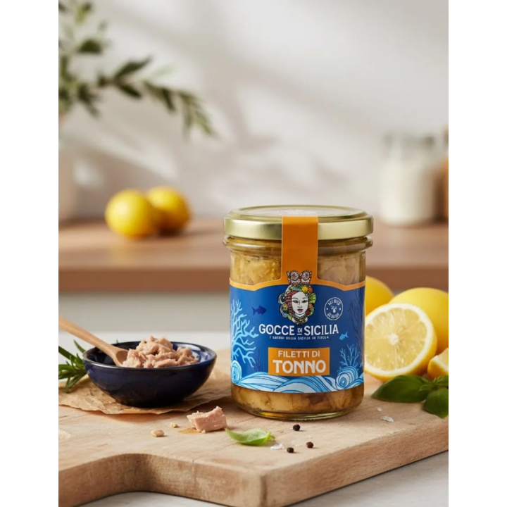 Tuna Fillets in Olive Oil Gocce di Sicilia