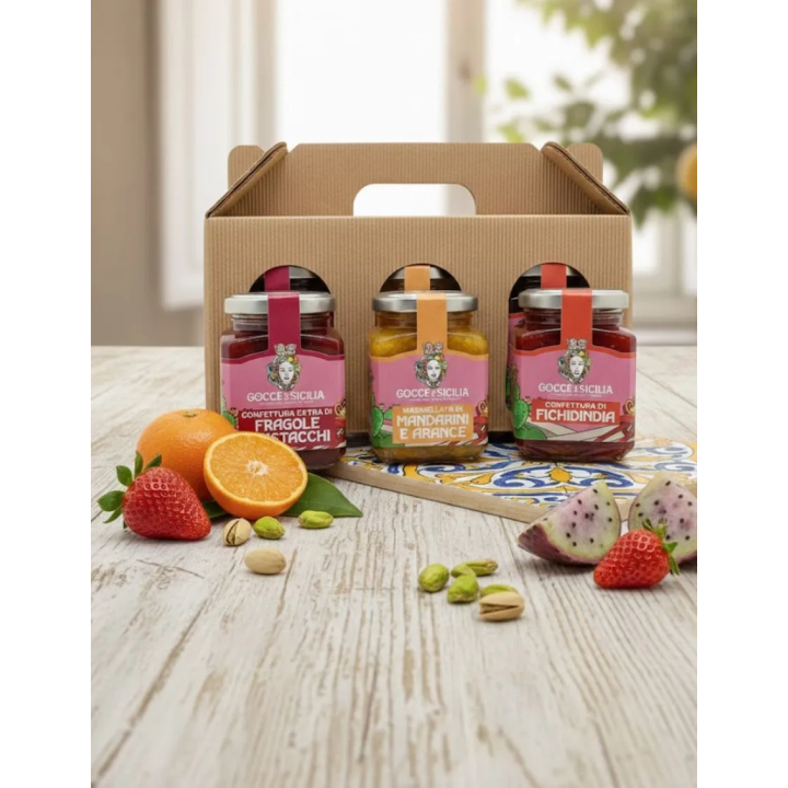 A very sweet gift with Sicilian jams and preserves