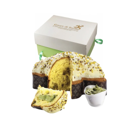 Tradizional Easter "colomba" stuffed with Pistachio cream, 750g. Gocce di Sicilia