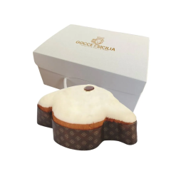 White Glazed Colomba Cake with White Chocolate - Gocce di Sicilia