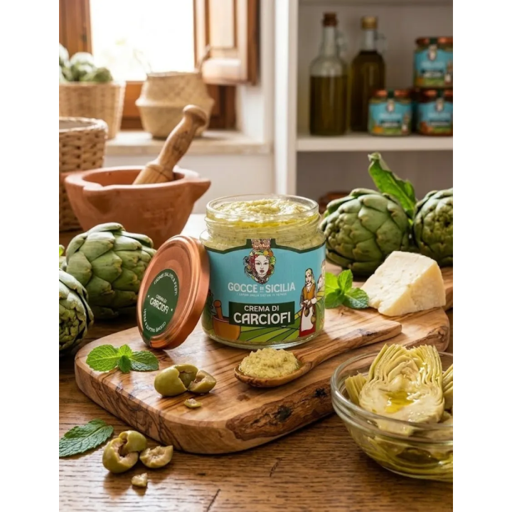 Spreadable cream of Sicilian artichokes