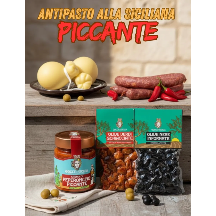 Sicilian Spicy Appetizer Box, base for homemade aperitifs