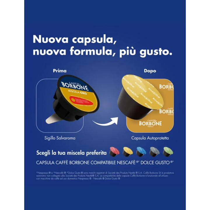 Borbone Gold Blend Capsules compatible with Nescafè Dolce Gusto