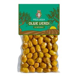 Succose Olive verdi al naturale conservate in buste sottovuoto da 300g