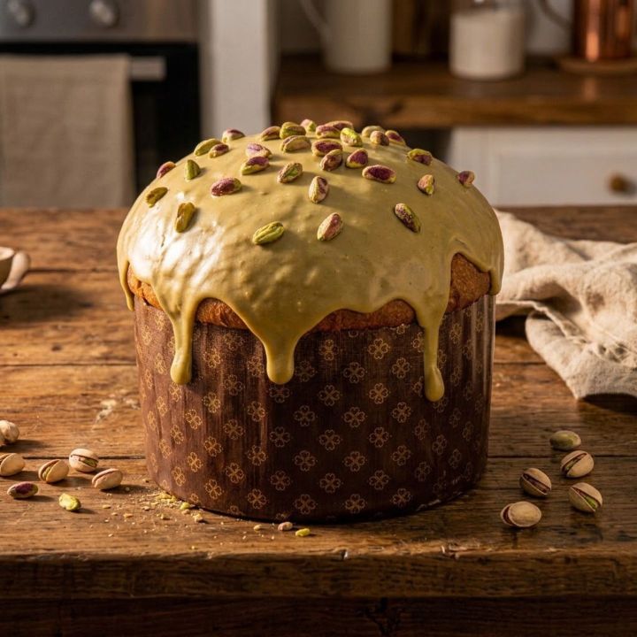 Panettone Artigianale al Pistacchio 1kg | Gocce di Sicilia