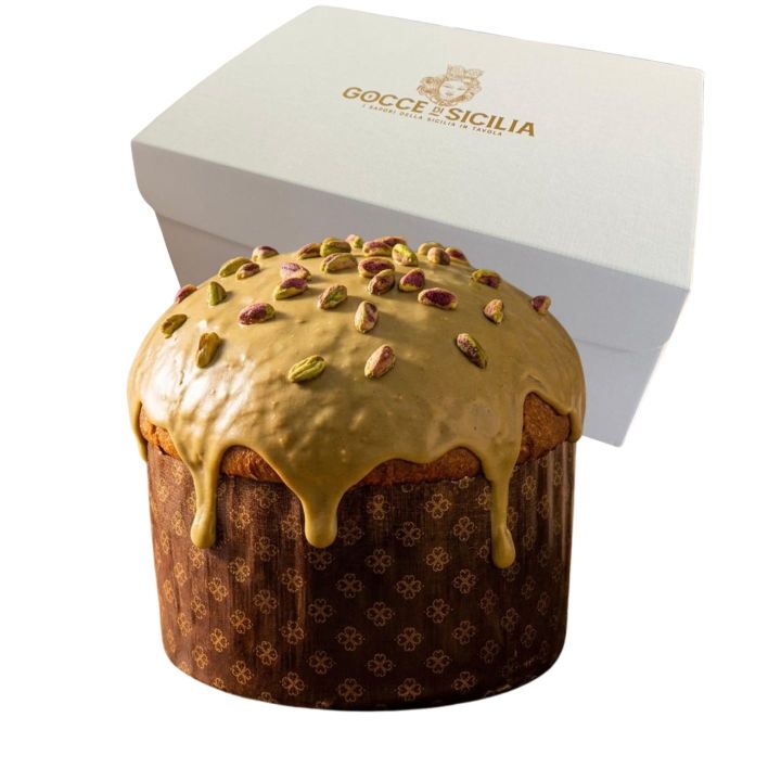 Panettone Artigianale al Pistacchio 1kg | Gocce di Sicilia