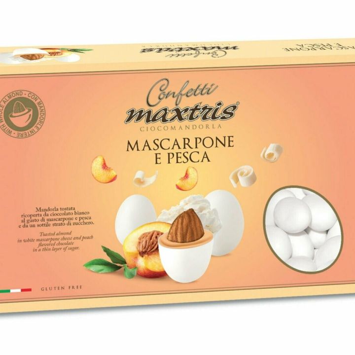 Maxtris Mascarpone & Peach Dragees 1kg | Gocce di Sicilia