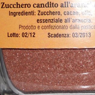 Zucchero candito all'arancia