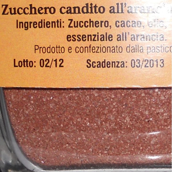 Zucchero candito all'arancia