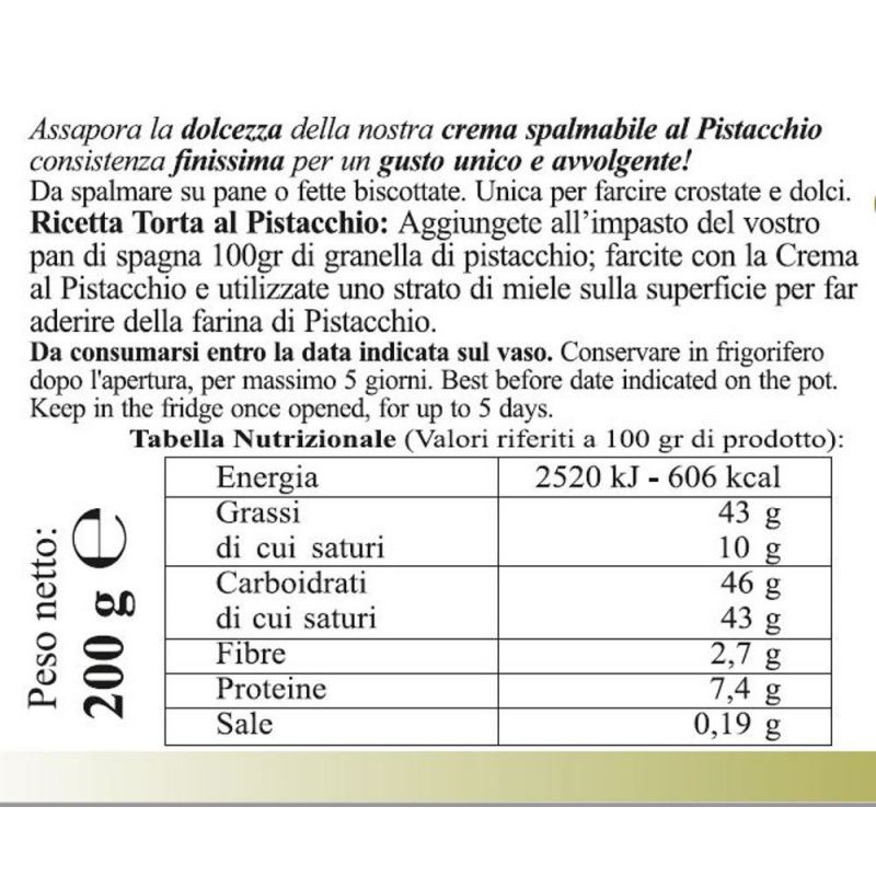 Crema spalmabile al Pistacchio by Gocce di Sicilia