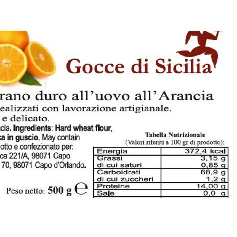 Handmade Tagliolini flavored with orange