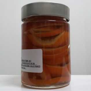 Scorzette di arancia candita ricoperte con cioccolato