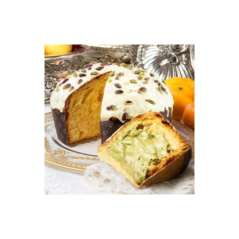 Panettone with Sicilian Pistachio in an elegant tin By D&G. - 600g