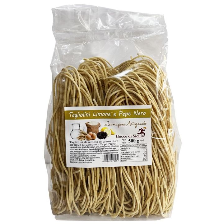 Tagliolini al limone e pepe nero siciliani