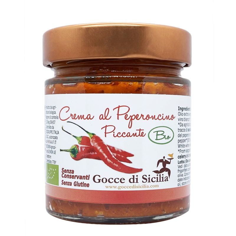 Crema di Peperoncino Piccante siciliano BIO 190 grammi