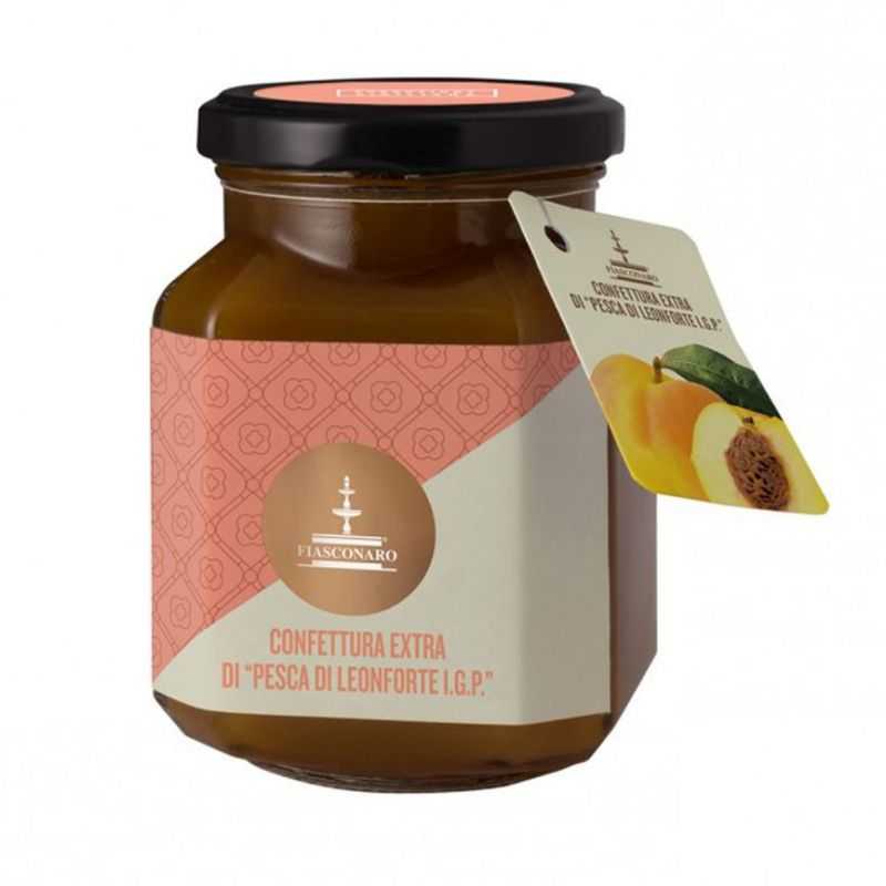 Extra Jam of "Peaches of Leonforte PGI" 360g - FIASCONARO