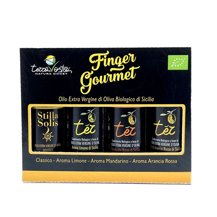 Finger Gourmet 4x20 ml - Set assaggio di Oli EVO Biologici