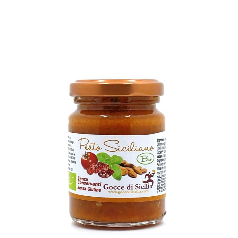 Organic Sicilian pesto Gocce di Sicilia - 90 grams
